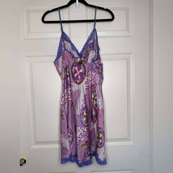 Nick & Nora Asian Dragon Silk Nightgown Nightie Slip Dress Plus Size XXL Cozy - Picture 7 of 12